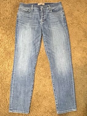 Seven 7 for all Mankind button fly Jeans 29 Luxe Vintage Slim Straight Mid Rise